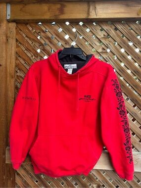Red Hawaiian Graphic Hoodie Sweatshirt 🏄🏼‍♀️